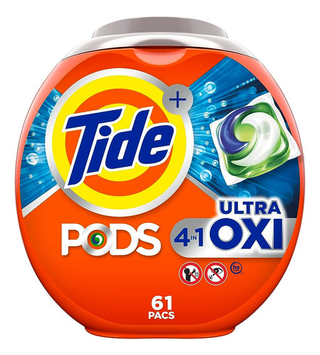 Tide Pods 4 En 1 Ultra Oxi Detergente Detergente Jabón Pods