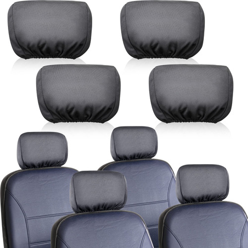 Tallew 4 Pcs Universal Car Headrest Cover Soft Car Seat Head