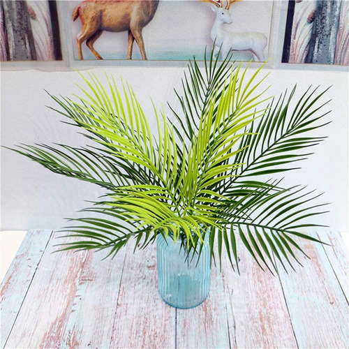12 Unidades De Hojas De Palmera Artificiales, Hojas De Palma