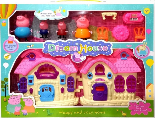Peppa Pig Set Juguetes Muñecos Mama Cerdita Pepa Jardin Casa