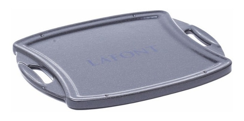 Plancha Grill Premium Hierro Esmaltado Lafont 30,5x24,5 Cm. Color Grafito