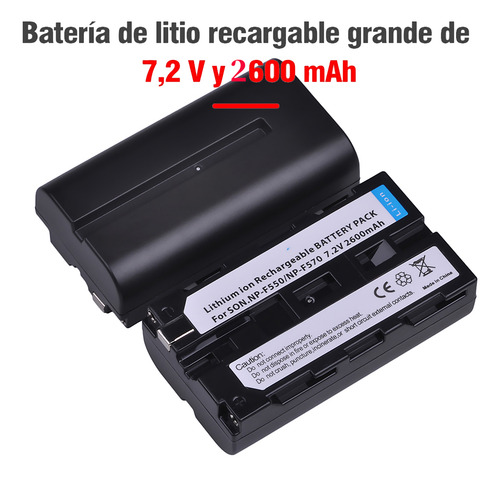 Kit Cargador Y Batería De Cámara Para Sony Np-f550 Usb