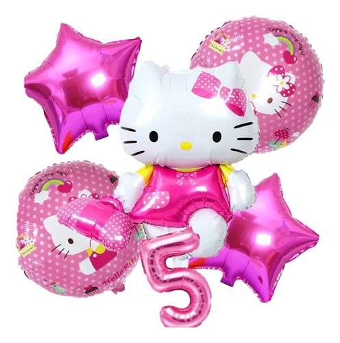 Set Globos Hello Kitty Deco Cumple