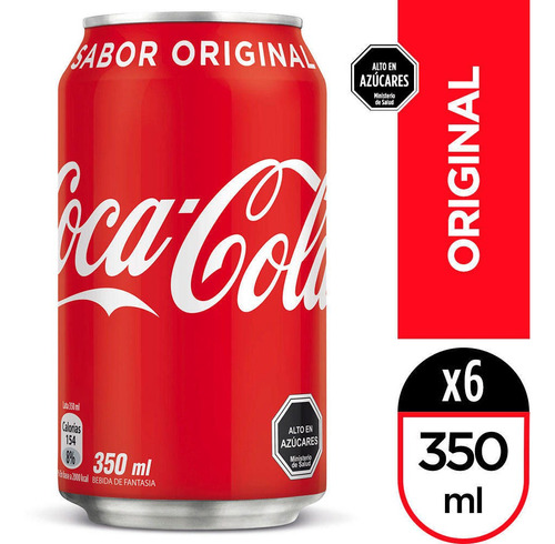 Coca Cola 350cc Lata X 6