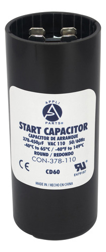 Appli Parts Condensador Capacitor Arranque 378-450 Mfd (