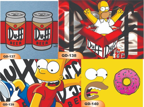 Kit 03 de marcos decorativos Homer Simpson, 30 x 20 cm, color sin marco de color, color sin marco