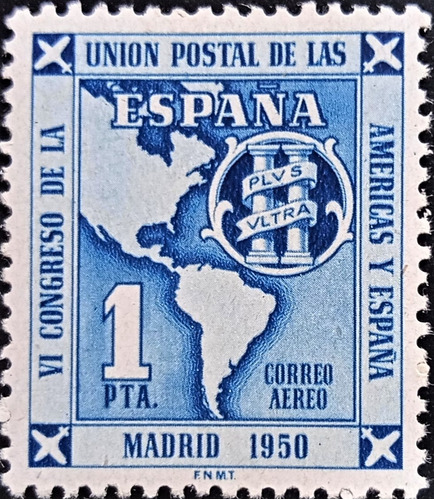 España, Sello Aéreo Yv 248 Congreso Postal 1951 Mint L18084