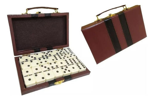 L Estuche Profesional De Lujo Bone Dominoes Con 28 Piezas
