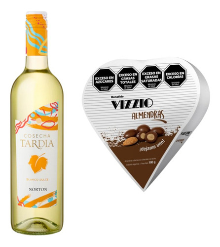 Cosecha Tardia Vino Blanco Dulce+vizzio Corazon Almendras