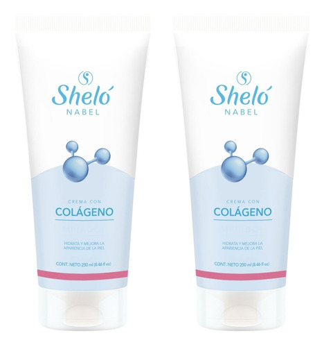 2 Piezas Crema Con Colágeno Shelo Piel Luminosa Elasticidad