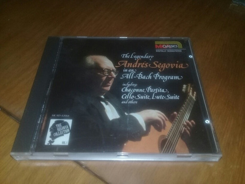 Andres Segovia In An All Bach Program Cd Made In Usa  