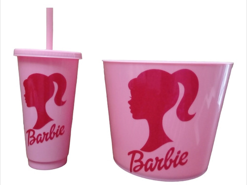 Vaso Tumbler + Balde Canchero Barbie