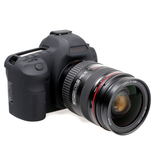 Carcasa Silicon Easycover Negro Canon 5d Mark Ii + Mica Lcd
