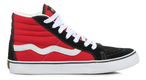 Tênis De Skate Hi Top Old School Preto/vermelho Mad Rats