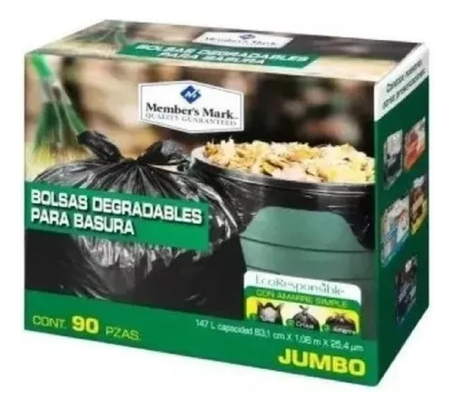 Bolsa Para Basura Jumbo Con 90 Pzs
