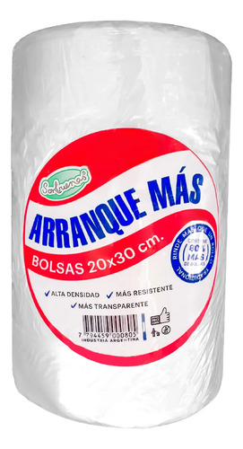 Bolsa Arranque Mas 20x30 Bulto 12 Rollos Son Buenas Rendidor Cristal/transparente Ad Mas