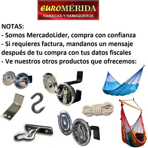 Imagen 5 de 5 de Hamaca Mexicana En Hilo Grueso De Algodon Ideal Para Hoteles
