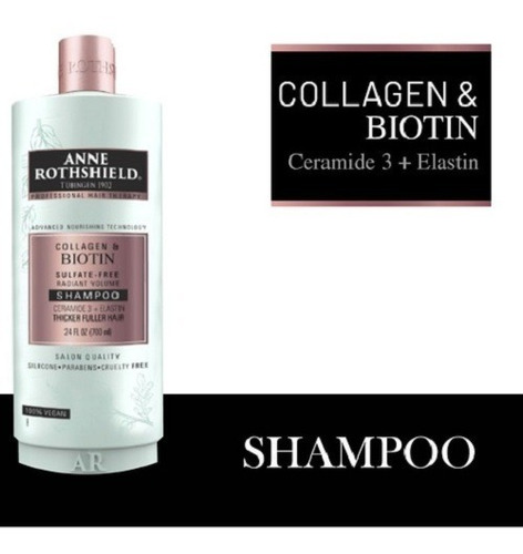 Anne Rothshield Shampoo Limpio Colageno Biotina Sin Parabeno