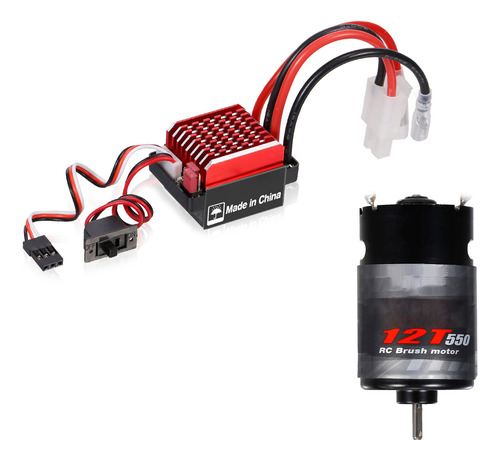 Motor Rc 550 12t, 60 A/360 A, Velocidad Eléctrica Con Escobi