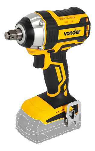 Chave Impacto 1/2 Pol Com Bateria 18v Carregador 18v Vonder 127/220V