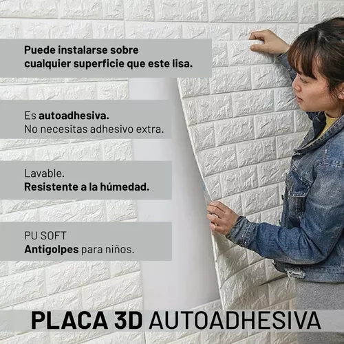 Placa Decorativa 3D Autoadhesiva Muresco Laja 70 X 77Cm - Easy
