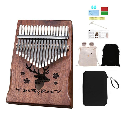 Kalimba De 17 Teclas, Piano De Dedo Sólido Estuche De ...