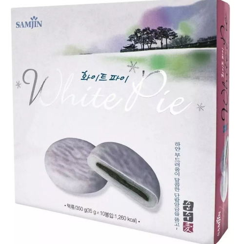 Mochi Coreano White Pie Pastelillo De Arroz Glutinoso 1 Caja