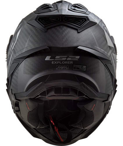 Casco Ls2 Explorer Carbon Doble Visor Negro Verde