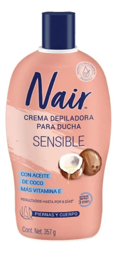 Imagen de Crema Depiladora para ducha piel Sensible 357g Nair