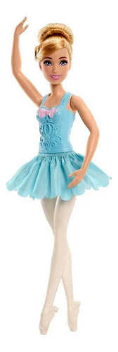 Boneca Colecionável Princesa Menina Loira Cinderela Bailarina - Aula De Ballet - Personagem Do Filme Infantil Em Desenho Cinderella Disney - Mattel Brinquedos