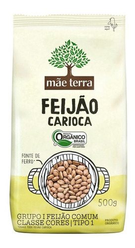 Feijão carioca cores Mãe Terra em pacote 500 g