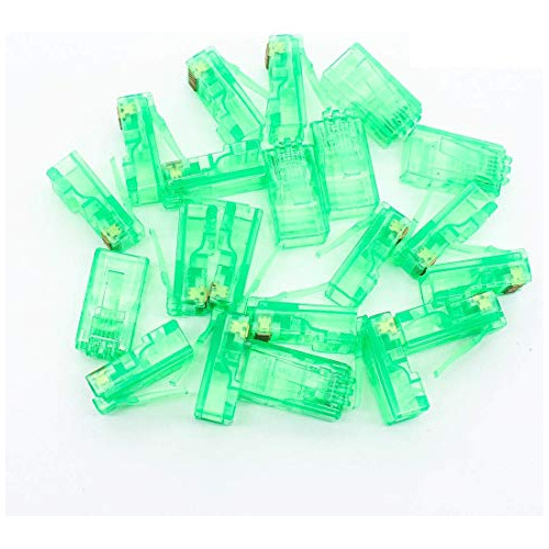 100 Unids Metal Blindado Rj45 Conector Canter Cat 6 Cat...