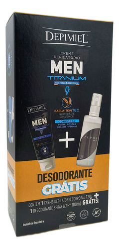 Kit Creme Depilatorio Men Titanium - Depimiel