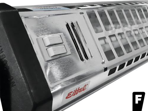 Estufa Cuarzo Eiffel 600 / 1200w 2 Temperaturas Calor Horizontal Halogena Portatil Cable 1mt Color Gris Oscuro