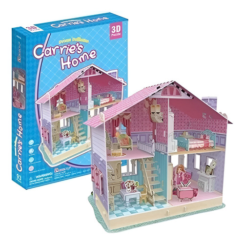 Juguete Casa Muñeca Puzzle Rompecabeza 3d Aprendizaje Niña