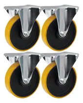Comprar 4x Rodinha Rodizio Pesado Fixo Pu Moldado 5 Pol Ferro Colson industrial serie 14 reforçada
