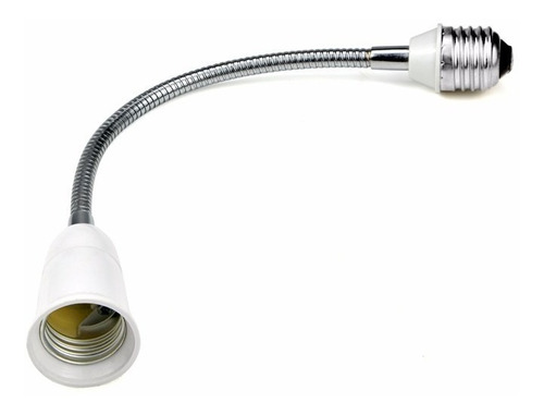 Imagem 1 de 5 de Soquete Bocal Prolongador Flexivel Lampada E27 20cm