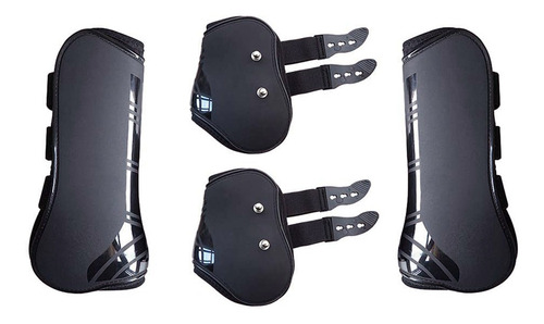 Imagen 8 de 10 de Caballo Campana Botas Piernas Delantero + Trasero Negro Xl