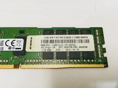 Memória16gb 2rx4 Pc4 2133p Pc4 17000r Ddr4 (Usado)
