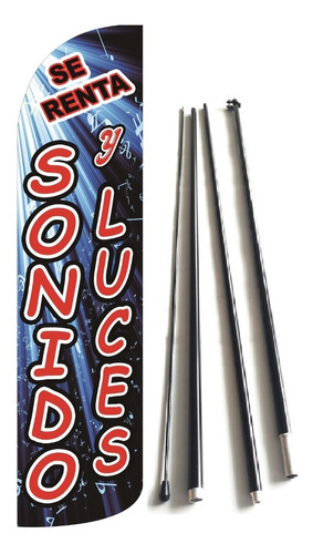 Se Rentan Sonido Bandera Estructura Combo Asta Flagbanner