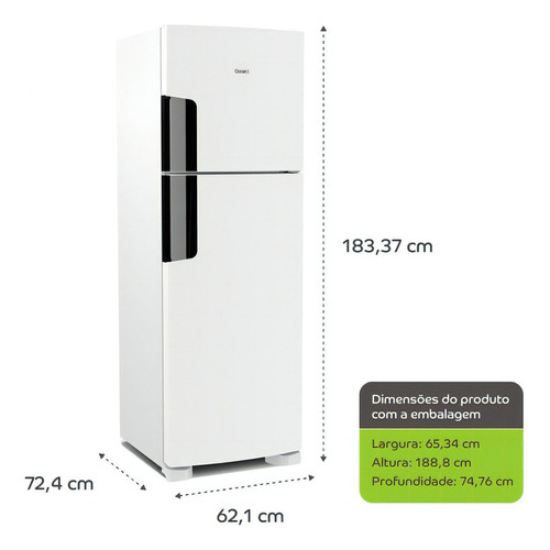 Refrigerador Frost Free Duplex de 386 litros CRM44ab, blanco, cónsul, color blanco, 220 V