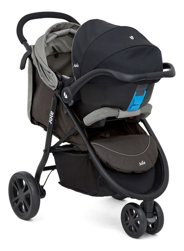 Cochecito Bebes Con Huevito 3 Ruedas Joie Litetrax Babymovil Color Dark Pewter