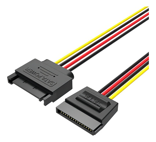 Cabo Extensor Sata Macho X Fêmea Alimentação 30cm vention