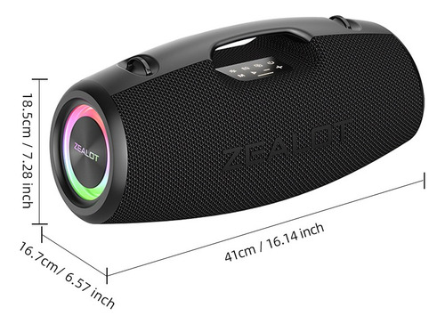 Bocina Bluetooth Portátil Zealot S78 120w Con Rgb 24000mah