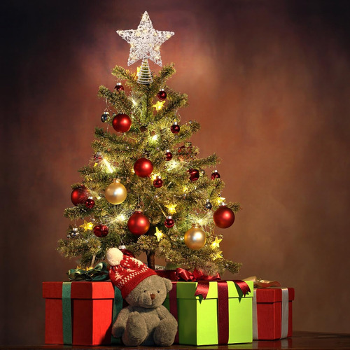 - Adornos Árbol De Navidad 15 Luces Led, Bolas De Algo...