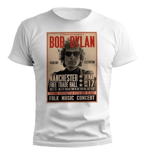 Remera Bob Dylan Concierto Manchester Diseño Único