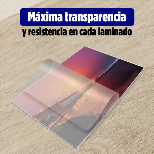 Micas Termicas de 5ml Tamaño Carta (22.9 X 29.2cm) 100 Piezas Con Acarreador, Hojas Para Enmicar