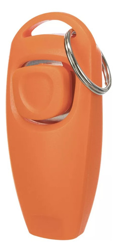 Clicker Entrenamiento Trixie Adiestramiento Para Perro Con Silbato Color Naranja