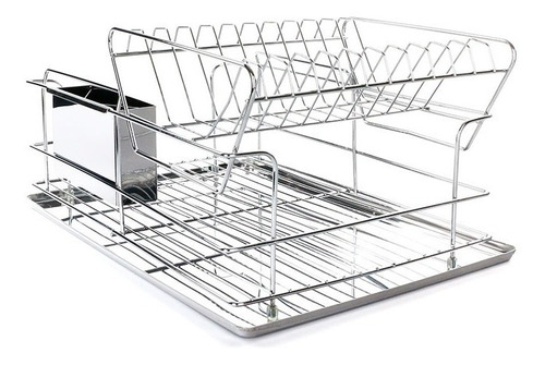 Imagen 2 de 7 de Secaplatos Escurridor Con Semipiso Accesorios De Inox Vonne