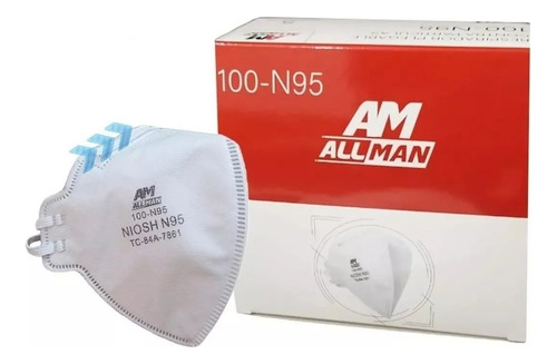 Cubre Bocas N95 Tapabocas N95 Mascarilla Niosh All Man 50pzs Color Blanco